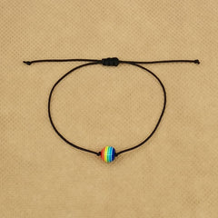 Rainbow Beaded Bracelet Pride Bracelet Love Wins