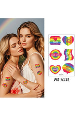 Happy Pride Day Temporary Tattoo Rainbow Flag Love is Love Wins Proud of Love Body Waist Arm Neck Tattoo Sticker