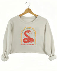 A Woman's Place Is In The Resistance Crop Sweatshirt For Women