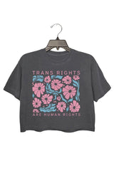 Trans Rights Are Human Rights Women Crop Tops