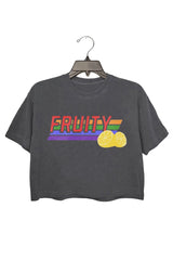 Fruity Lesbian Gay LBGTQ Pride Crop Top For Women