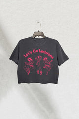 Let's Go Lesbian Crop Tee For Women