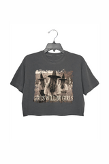 Girls Will Be Girls Witch Crop Top For Women