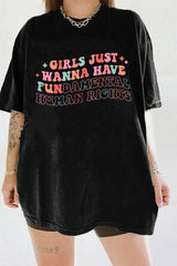 Girls Just Wanna Have Fundamental Human Rights Tee For Women