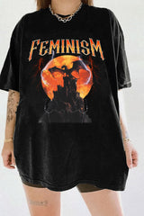 Vintage 90s Feminism Dragon Fantasy Tee For Women