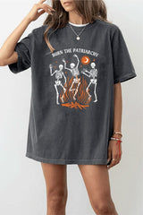 Burn The Patriarchy, Spooky Feminist Skeletons T-Shirt