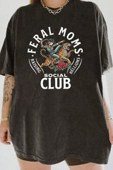 Feral Moms Social Club Tee For Women