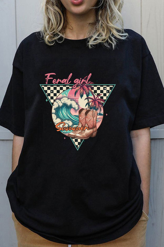 Summertime Y2K Baby Tee, Palm Tree and Flowers Cropped Top, Retro Design, Trendy Tee, Gift For Her, Graphic Womens Crop Tee, 90s Vibe Shirt