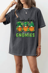 Shenanigans With My Gnomies St Patrick's Day Gnome Shamrock Short Sleeve T-Shirt