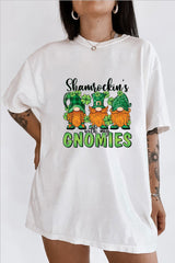 Shenanigans With My Gnomies St Patrick's Day Gnome Shamrock Short Sleeve T-Shirt