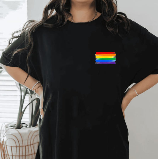 Gay Pride Flag Tee For Women