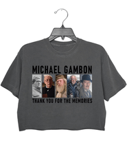Michael Gambon Thank You For The Memories Crop Tee For Women