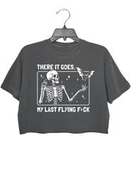 There It Goes My Last Flying F*ck Halloween Crop Top For Women