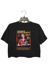 Women Must Serve Men Retro Feminist Halloween T-Shirt