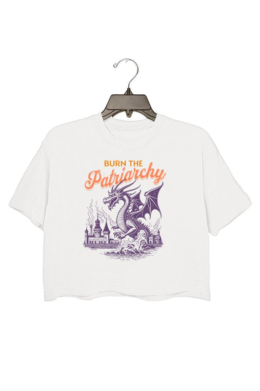 Dragon Burn The Patriarchy Crop Tee