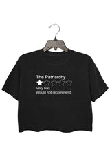 The Patriarchy Very Bad would not recommend crop tee for women