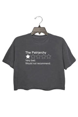 The Patriarchy Very Bad would not recommend crop tee for women