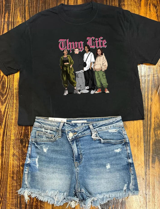 Thug Life Crop Top For Women