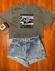 On Wednesdays We Smash The Patriarchy Crop Top For Women