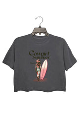 Cowgirl Summer Retro Western Cowgirl Women Cropped T-shirt