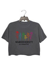Neurodiversity is Beautiful CROP TEE for women