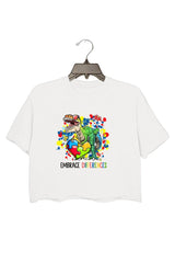 Embrace Differences Autism Awareness Dinosaur T-Shirt