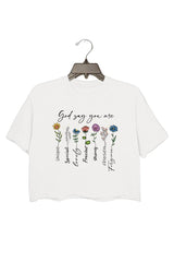 God Says You Are Crop Tee For Women