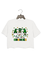 St. Patrick's Day Tshirt Womens T-Shirts Green Clover Tees Short Sleeve