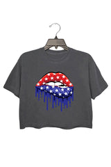 American Flag Lips - Independence Day 4th of July Party T-Shirt