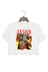 Horror Movie Michael and Jason Crop Tee For Women
