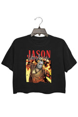 Horror Movie Michael and Jason Crop Tee For Women