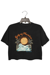 GULF OF MEXICO EST 1550 CROP TEE FOR WOMEN