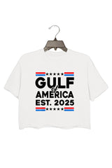 gulf of america est 2025 crop top for women