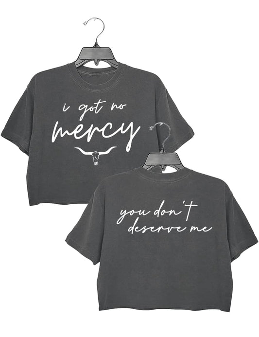 I Got No Mercy Jessie Murph Song Dirty Crop Top For Women