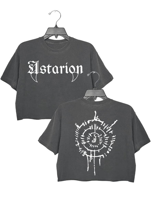 "Astarion Scars Black" Crop Top For Women