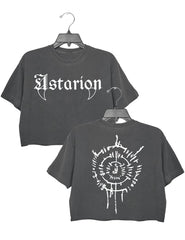 "Astarion Scars Black" Crop Top For Women