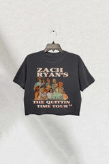 Zach Bryan The Quittin Time Tour 2024 Crop Top For Women