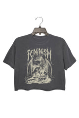 Vintage Retro 90s Style Feminis crop tee