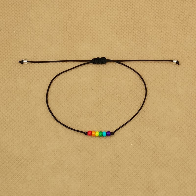 Rainbow Beaded Bracelet Pride Bracelet Love Wins