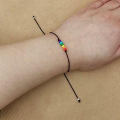 Rainbow Beaded Bracelet Pride Bracelet Love Wins