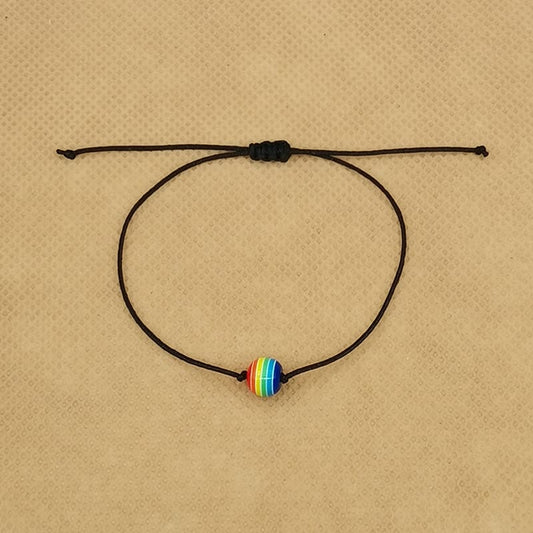Rainbow Beaded Bracelet Pride Bracelet Love Wins