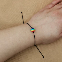 Rainbow Beaded Bracelet Pride Bracelet Love Wins