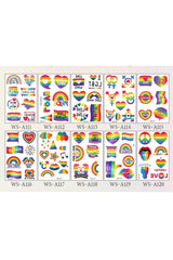 Happy Pride Day Temporary Tattoo Rainbow Flag Love is Love Wins Proud of Love Body Waist Arm Neck Tattoo Sticker