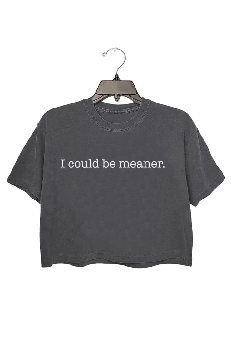 I Could Be Meaner Sassy Women's Crop Top