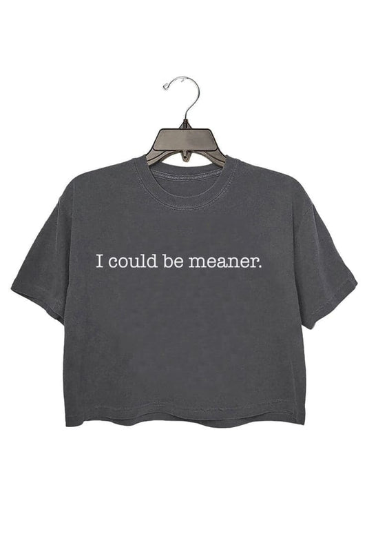 I Could Be Meaner Sassy Women's Crop Top