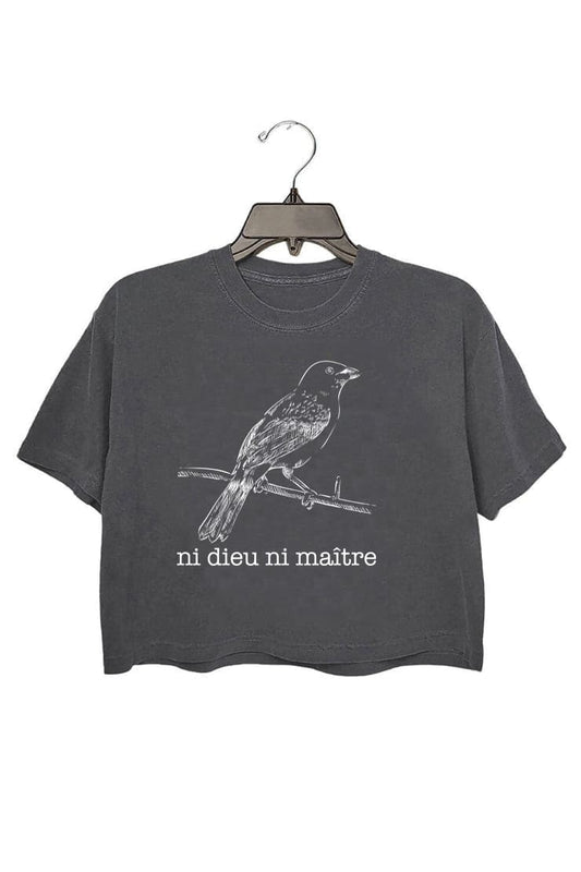 Ni Dieu Ni Maître Crop Top For Women