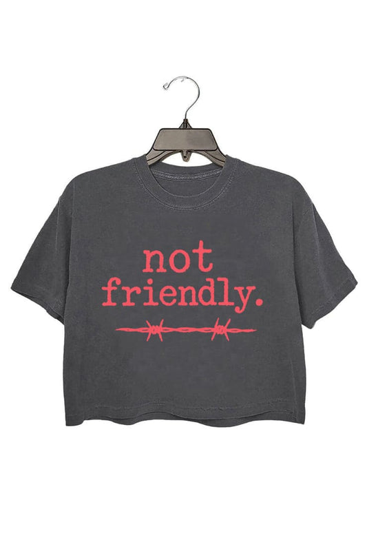 Not Friendly Crop Top For Women