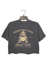 Foxtrot Delta Tango Social Club Crop Top For Women