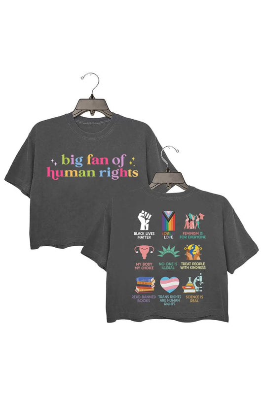 Big Fan Of Human Rights Crop Top For Women