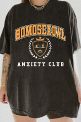 HOMOSEXUAL ANXIETY CLUB LGBTQ+ Tee For Women